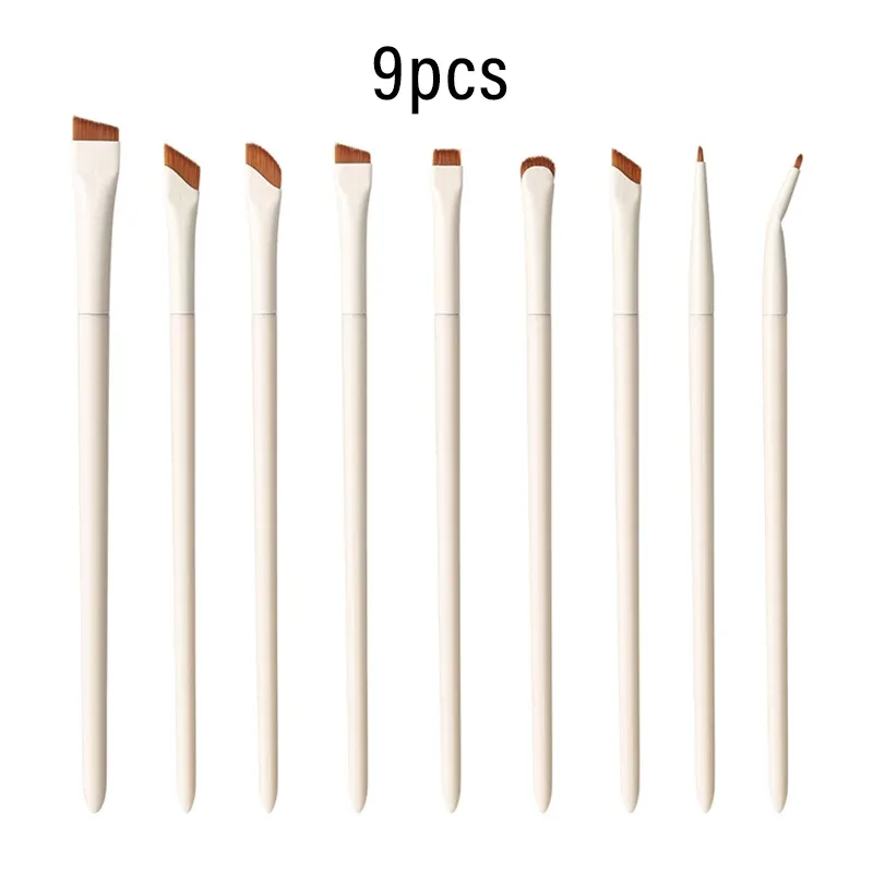 1/3/7/9pcs White Upgrade Blade Eyeliner Brush Eye Makeup Brushes Set Ultra Thin Fine Angle Flat Eyebrow Precise Detail Brush