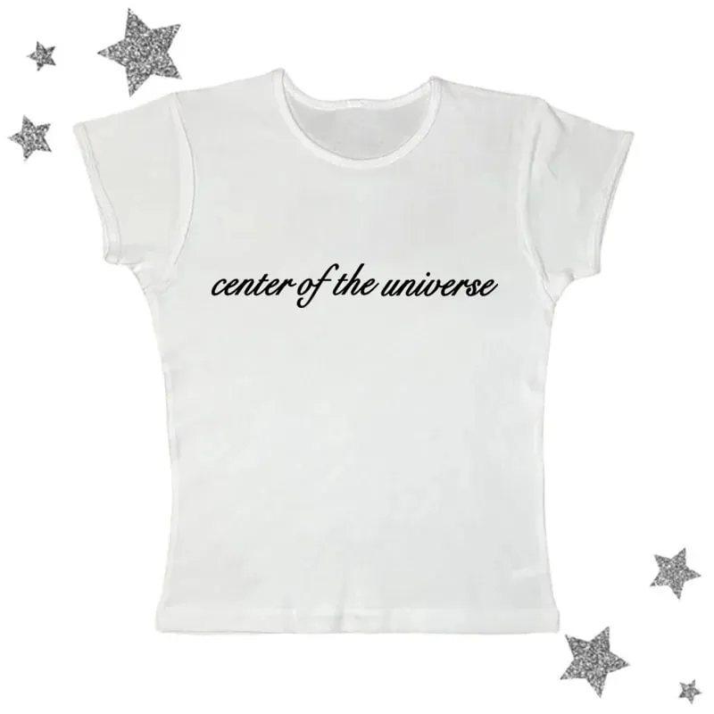 Y2k Crop Top Harajuku Women Letter Print T-Shirts Slim Retro Fashion Camis Grunge Vintage Tee Streetwear Aesthetic Clothing Sexy