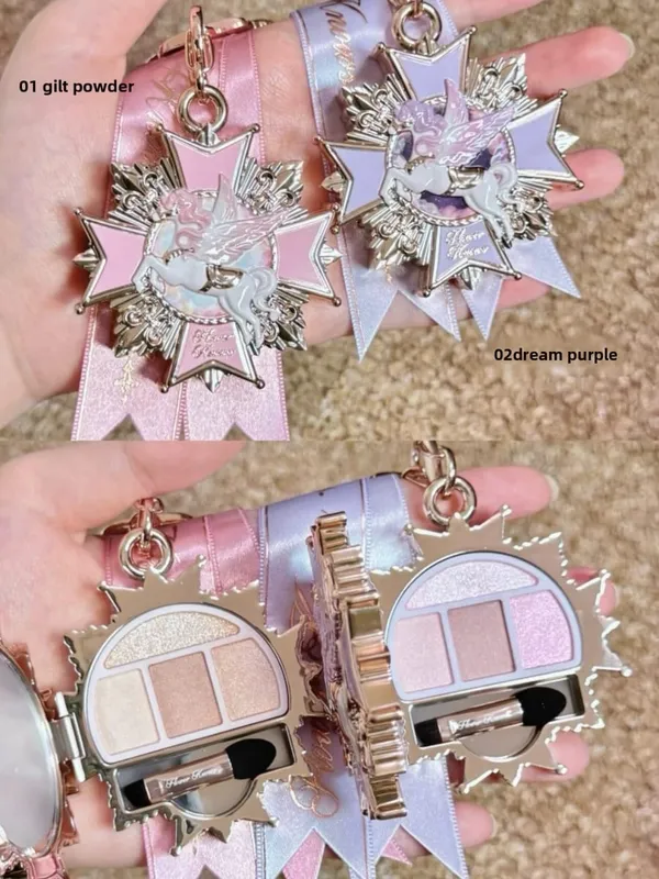 Flower Knows Unicorn Vintage Eyeshadow Palette Blush Highlighter Lipstick Cute Girly Cosmetics for Women