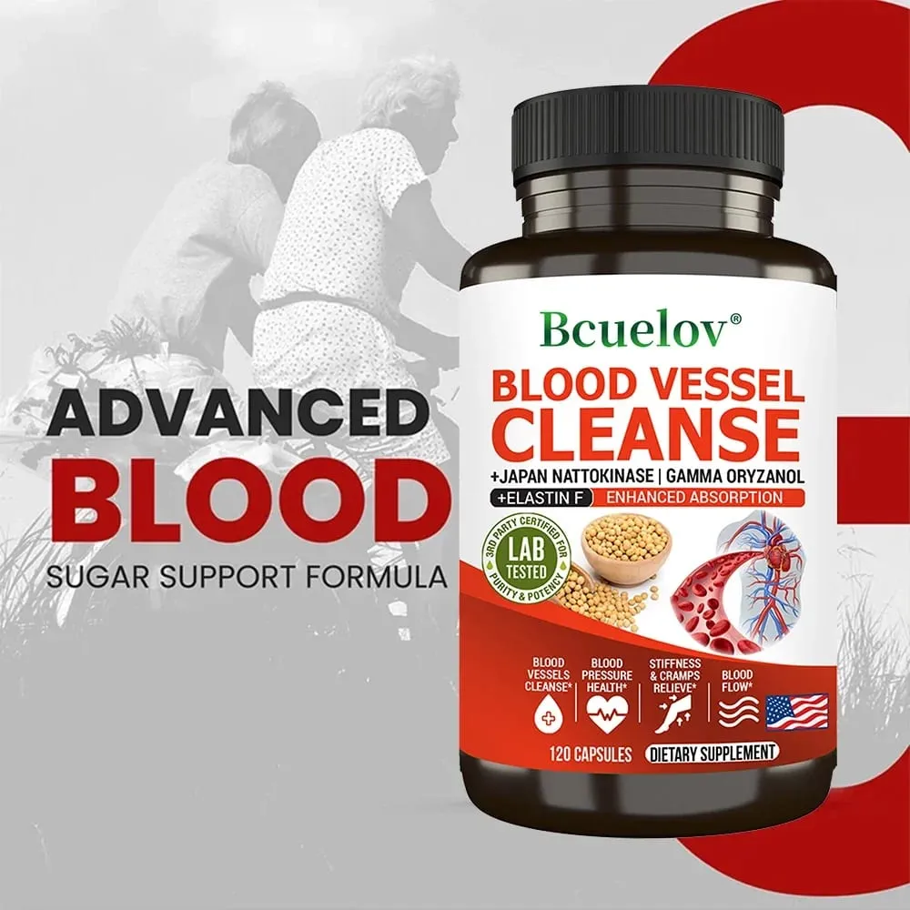 Vascular Cleansing Supplement - Increases Absorption Dissolution Blood Circulation - Flexibility & Elasticity Circulation