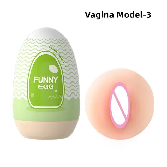 Cups Masturbator Egg Portable Stimulator Penis Massager Soft Rubber Adult Sex Toys for Men Realistic Vagina Pocket Pussy