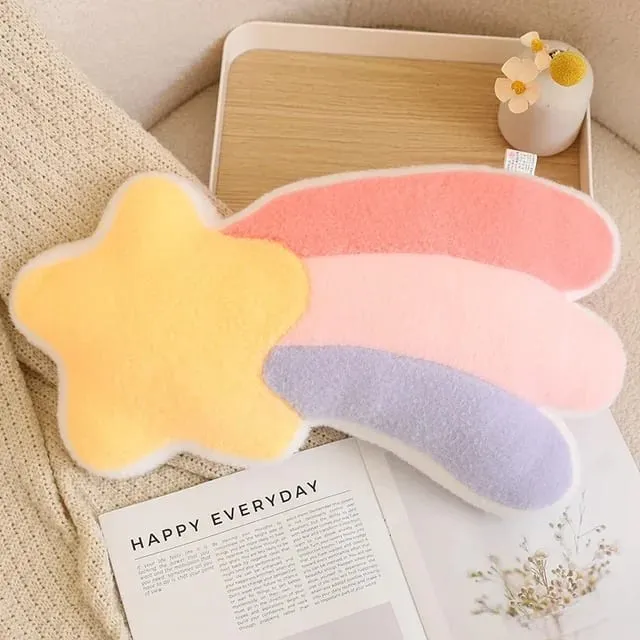 Rainbow Wish Star Moon Plush Pillow Colorful Crown Cloud Soft Toy Pillow Cushion Sofa Home Decoration Throw Pillows
