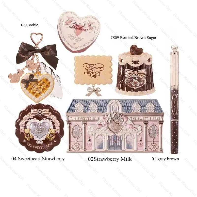 Sweet Treats Full Face Set Makeup Gift Set All In Shimmer Eye Shadow Palette Blush Powder Lip Jelly Gift Box