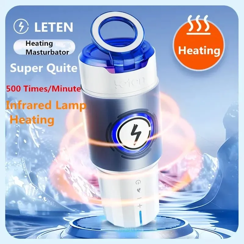Leten Ziemlich Und Power Heizung Automatische Männliche Masturbator Tasse Elektrische Stroker mit Telefon Halter Erwärmung Erwachsene Sex Spielzeug