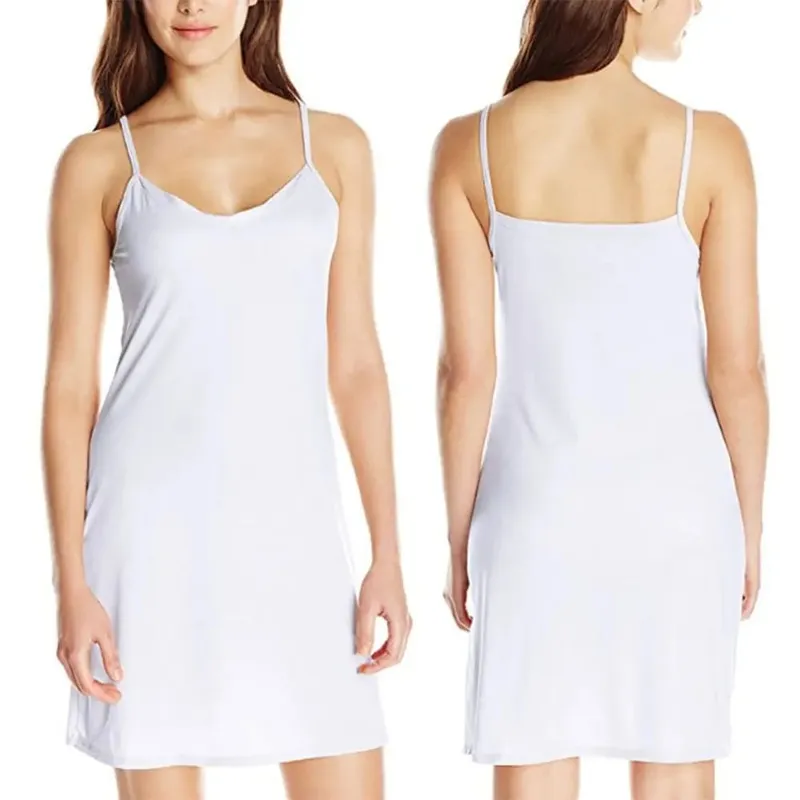 1PC Delle Donne Sling Dress Vacanza Sexy Sottile Solido Abito Corto Estate Canotte Con Scollo A V Senza Schienale Senza Maniche Casual Slip sotto il vestito — image 4