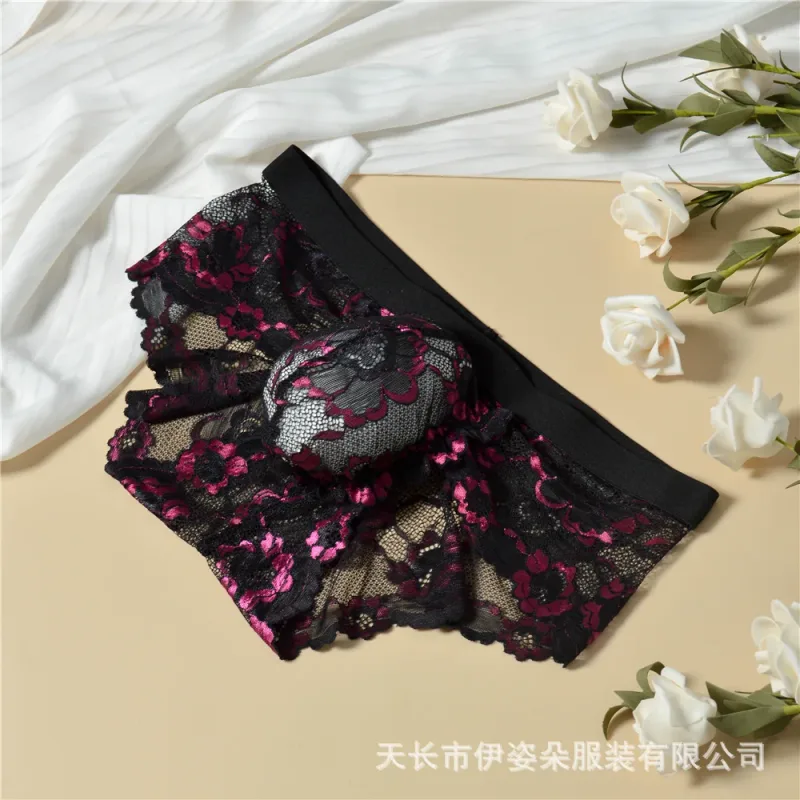 Pakaian Dalam Seksi Berenda Celana Dalam Kantung Pria Halus Celana Dalam Pria Bunga Tipis Perspektif Celana Dalam Bersirkulasi Jaring Godaan