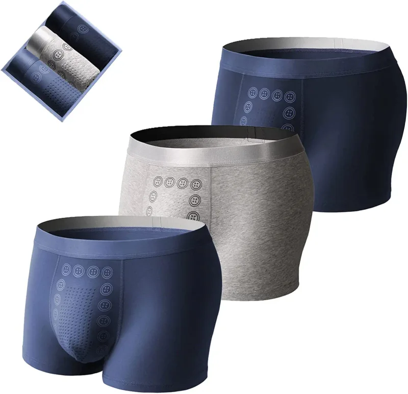 Eft Energy Field Therapy Men's Underwear 3pcs/set Boxer Pants Man Boxer Briefs Magneticfit Pants Breathable Bottom U Convex Pant