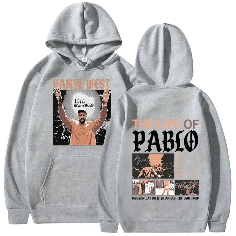 Rappeur Kanye West sweat à capuche imprimé graphique la vie de PABLO sweat à capuche hommes femmes Hip Hop mode Vintage surdimensionné sweats à capuche