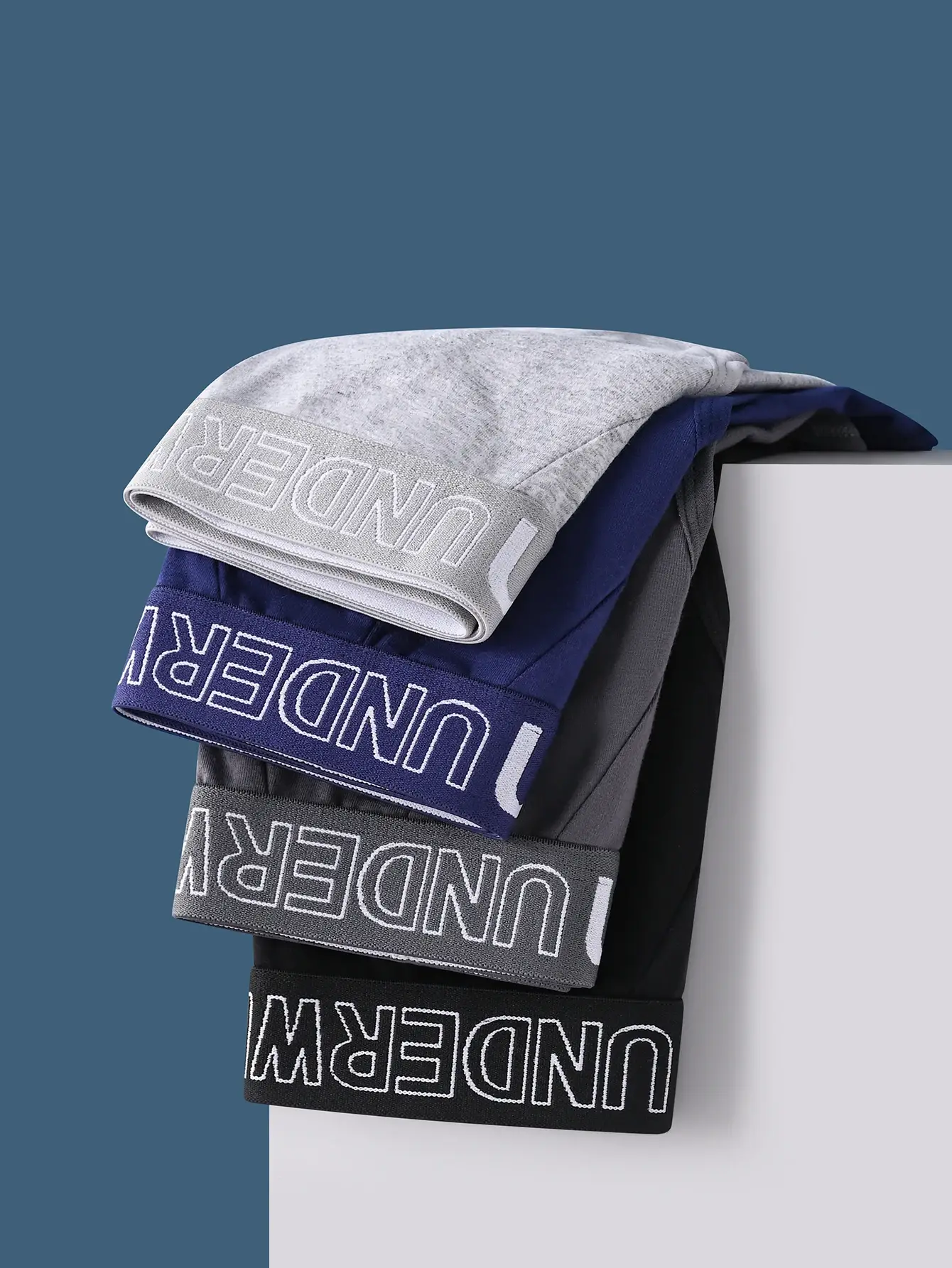 Men's underwear 4pcs cotton briefs Loose breathable comfortable close-fitting briefs personality hot selling trend sports briefs