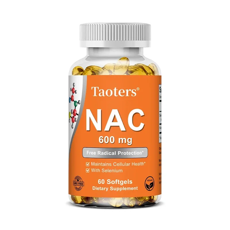 NAC Capsules 600mg - Support Skin Health Antioxidant Promotes Detoxification and Repair Enhance Immunity - Non-GMO