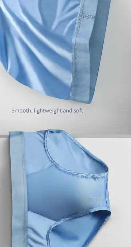 3PCS men's ice - silk underwear. Thin - style for summer, with U - convex briefs. Breathable, solid - colored shorts — image 17
