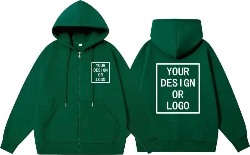 Custom Your Own Design Brand Logo/Picture Personalized Custom Men Women DIY Zipper Hoodies Sweatshirt Casual Hoody New Pullover