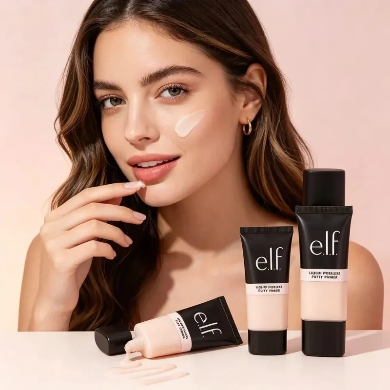 e.l.f. Kem lót dạng lỏng Poreless Putty Primer Kết cấu kem nền trang điểm trên khuôn mặt Giảm thiểu lỗ chân lông Kiểm soát dầu Mỹ phẩm cho làn da không tì vết — image 6