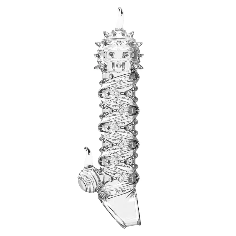 Penis Extension Sleeve Vibrator Extender 4cm Reusable Condoms Soft Delay Ejaculation Dick Sleeve Adult Sex Toys for Men