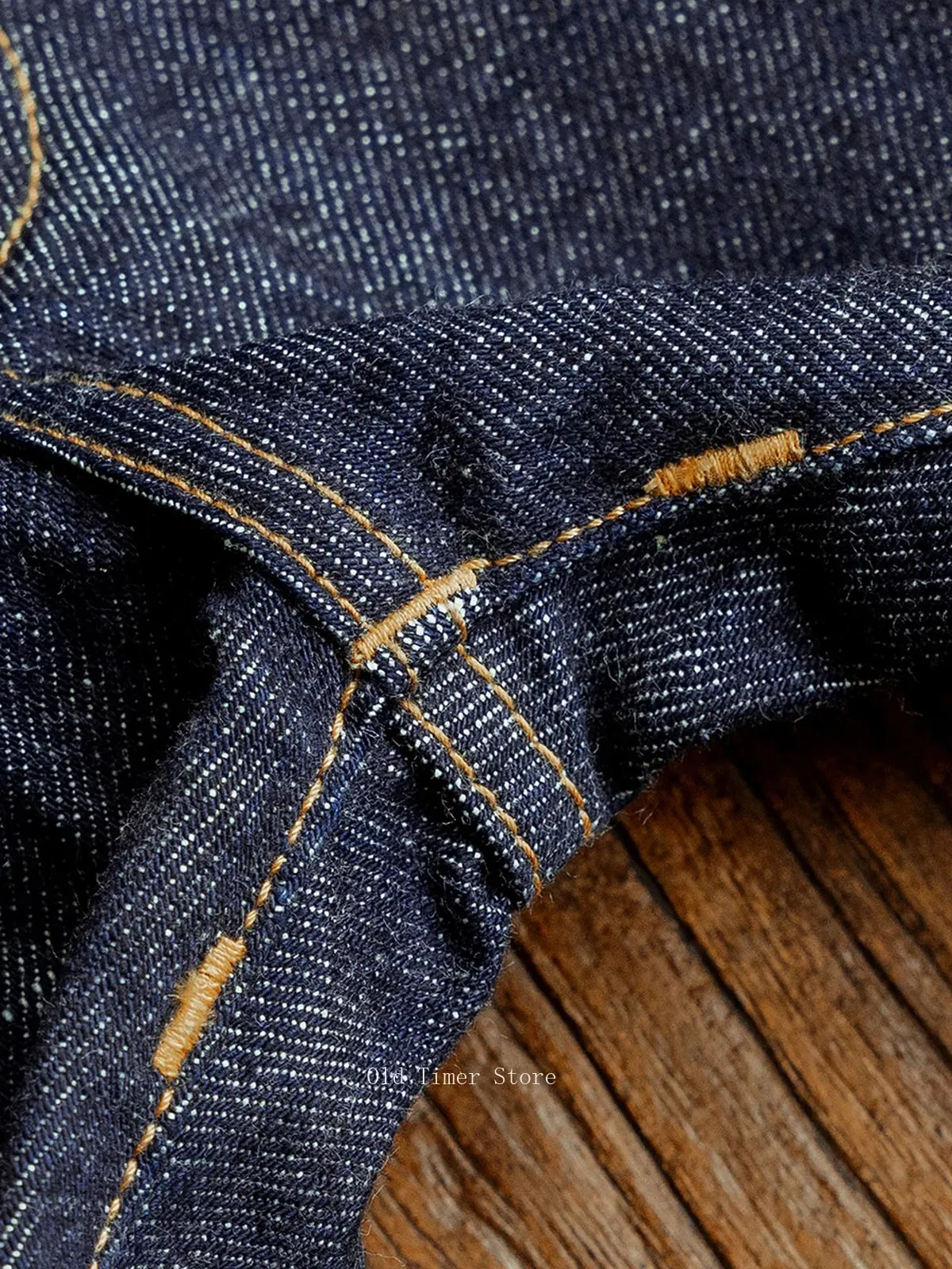 Red Tornado 511XX-0001 Jeans da uomo in denim con cimosa di linea rosa da 16 once, vestibilità dritta, silhouette slim