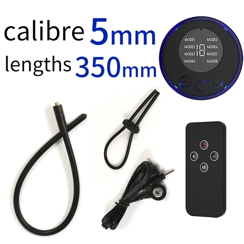 SM Electric Shock Urethra Player Metal Bead Urethral Sounding Plug Penis Ring Prostate Massage Horse Eye Rod Sex Products — image 11