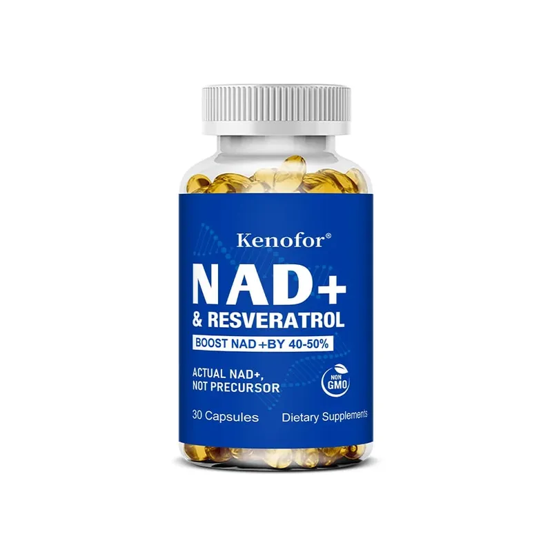 Kenofor NAD+ Supplements with Resveratrol - Anti-Aging Supports Natural Energy - Improve The Immune System Veggie Capsuels