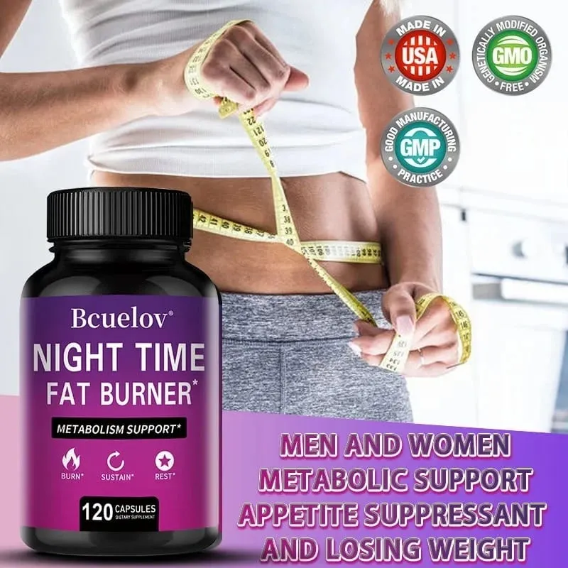 Nighttime Fat Burner - Carb Blocker To Help with Cleansing Weight Management Maintaining Energy Levels and Digestive Health