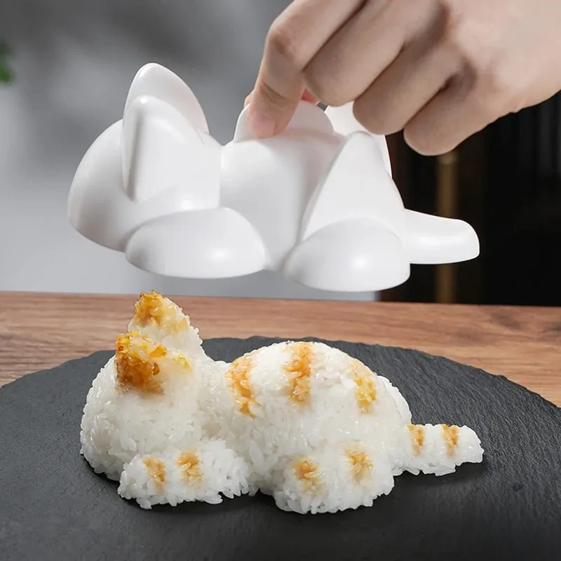 Cat Onigiri Molds Cat Shape Sushi Making Tools Rice Mold Shaper Deco Accessories for Sushi Rice Balls Niguri Mold