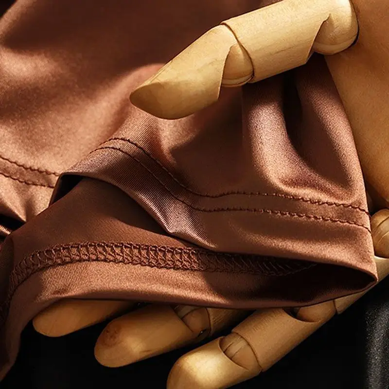 4-Piece Of Men's Underwear Summer Silk Thin Breathable Ice Silk Flat Angle Pants Solid Color Comfortable Casual Men's Underwear — image 8