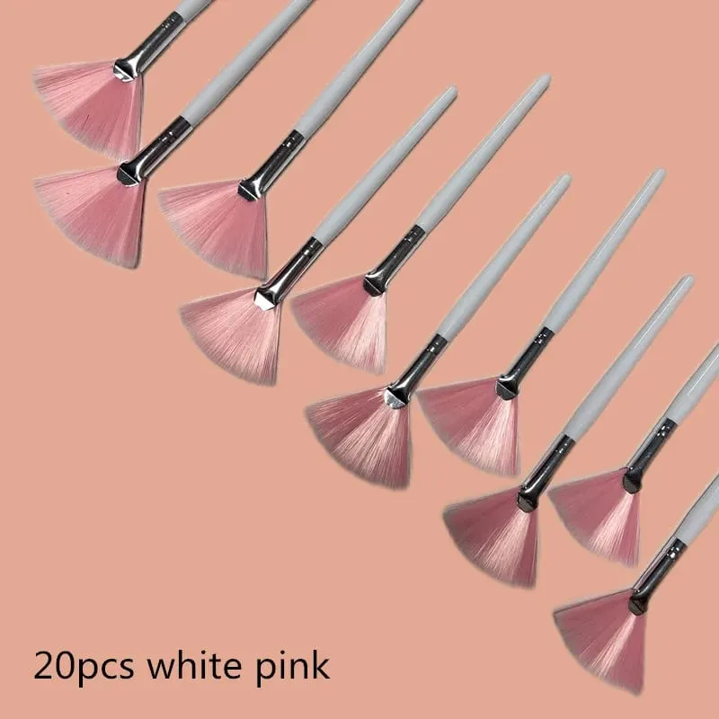 10/20/50pcs Fan Shape Foundation Makeup Brushes Multifunctional Facial Mask Brush Essential Oil Women Beauty Makeup Tools Brush — image 21