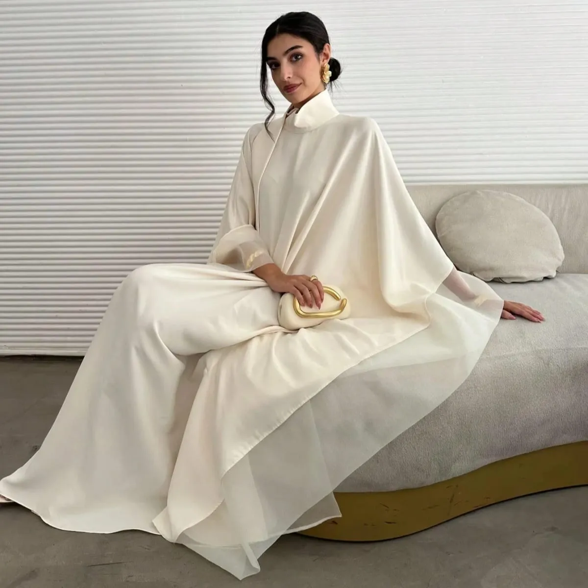 Μέσης Ανατολής Abaya Γυναικεία Κομψά Abayas Ολόσωμο Φαρδύ Φόρεμα Διαγωνισμού Καφτάν JilbabsΙσλαμικά Παραδοσιακά Ενδύματα