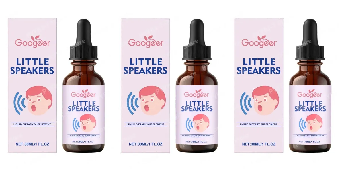 مكمل سائل Googeer Little المتحدثون بفيتامين B12 D3 زيوليت للغة التعبير اللفظي ودعم التركيز للأطفال 30 مل