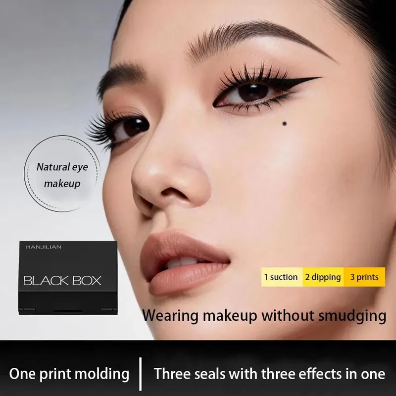 3-in-1 Lower Eyelash Stamp Eyeliner & Mole 3s Fast Application Portable Set Makeup Eye Non-Slipping Natural Long-lasting P6C5