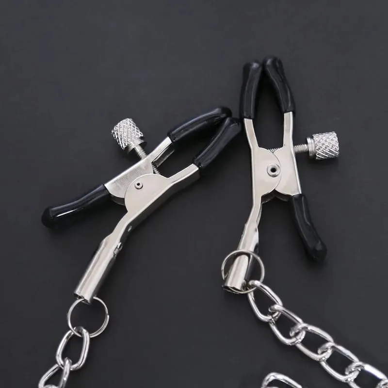 No Vibrator Nipple Clamp With Chain Nipple Clips BDSM Fetish Clamps Bondage Adult Games Couples Sex Toys For Women Products 18