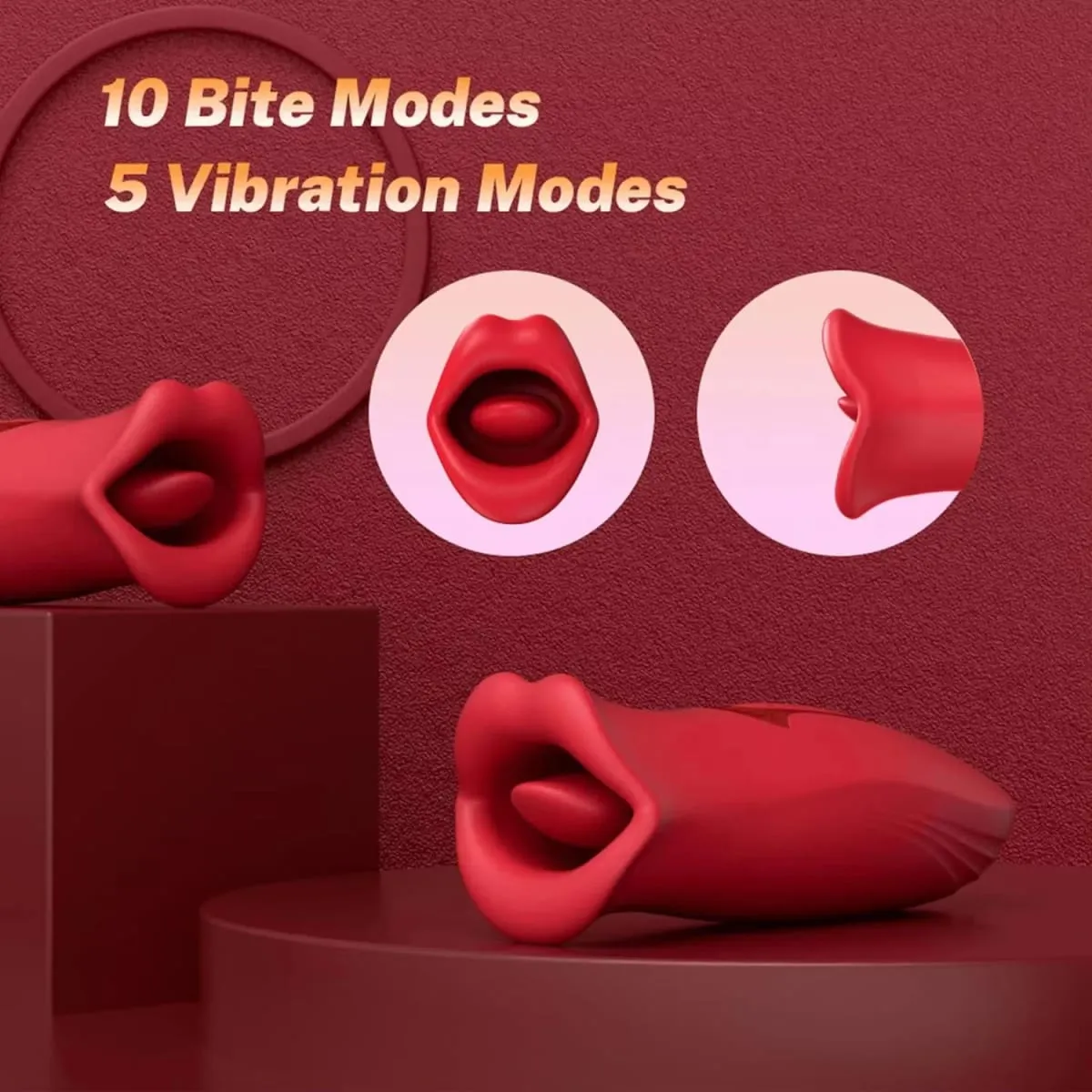 Women's G Spot Vibrator Dildo Tongue Licking Sucking Nipple & Clit Stimulator for Female Masturbation Real Feel Silicone Adult T