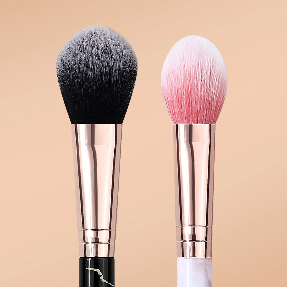 4PCS Makeup Brushes Set for Loose Powder Setting Powder Blush&Highlight Smooth Application Cosmetic Tools for Makeup Beginners