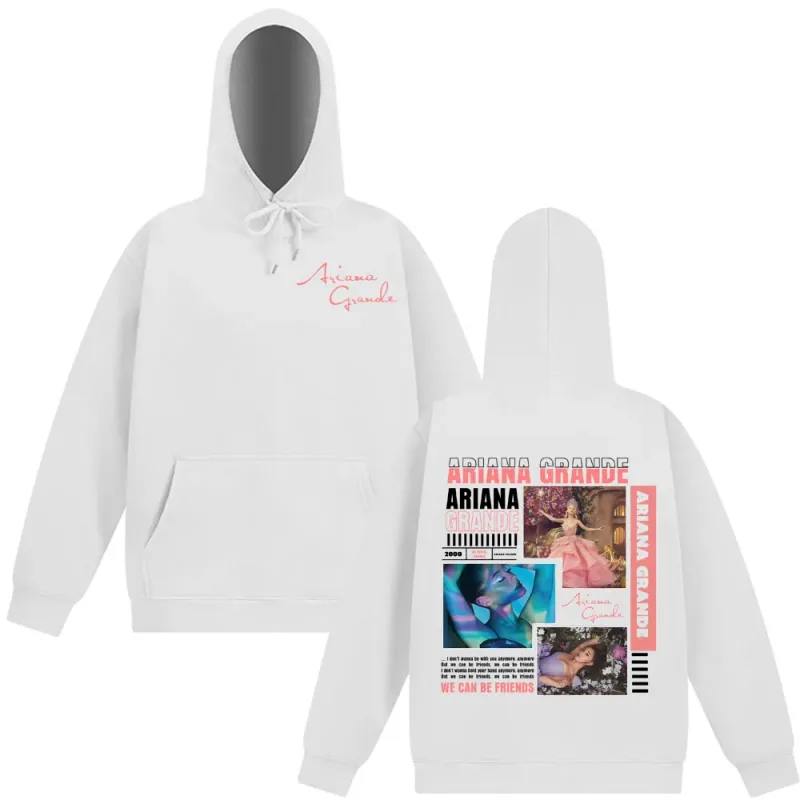 가수 Ariana Grande 앨범 커버 미학 후드 남성 여성 패션 운동복 가을 겨울 긴팔 빈티지 풀오버 탑