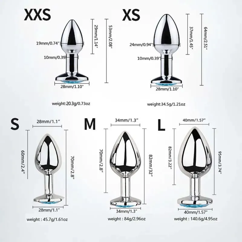 Metal Glat analprop Smykkebase i rustfrit stål Glat Butt Plug Prostata Massager Dildoer Anus Stimulator Voksen Sexlegetøj