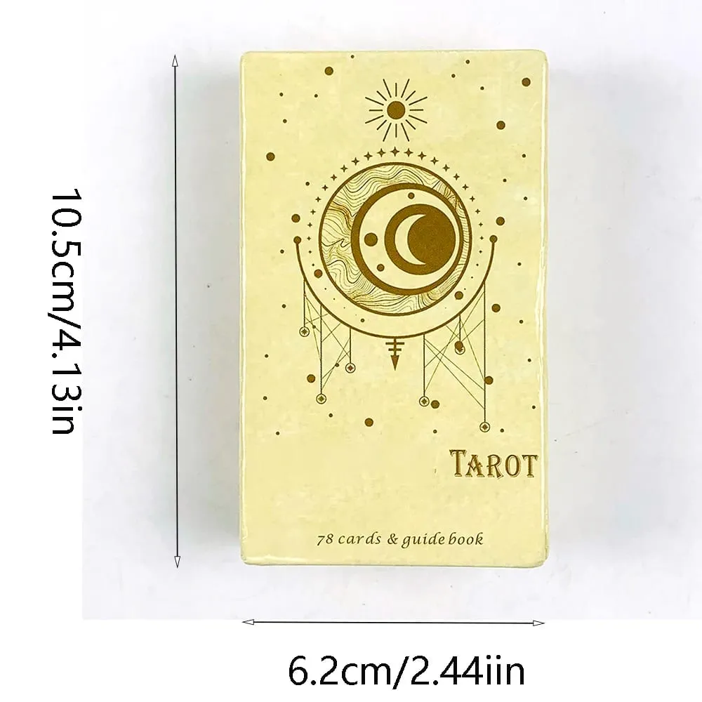The Classic Tarot Cards 78 Cards English Version Divination Cards Game Spiritual Reading with Paper Instruction for Beginners