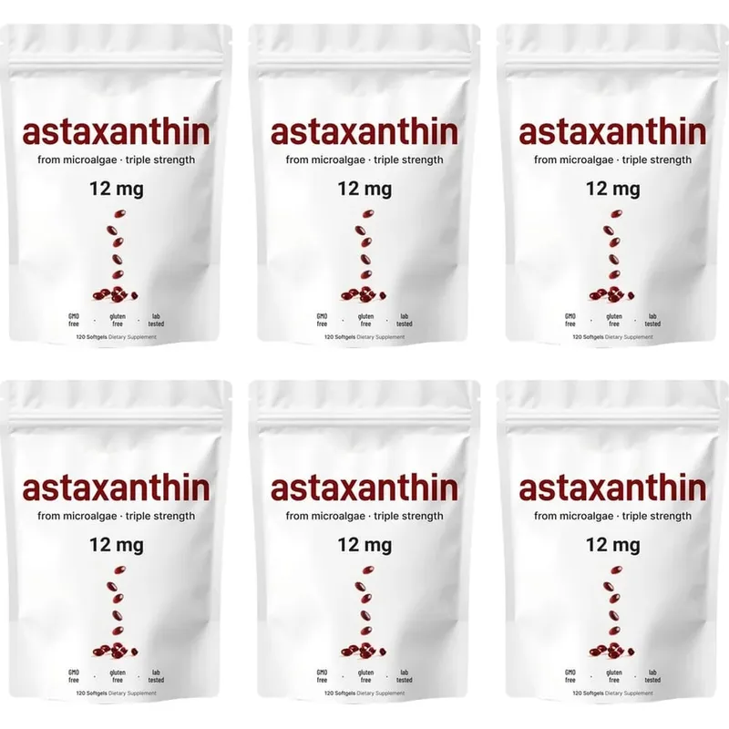 Astaxanthin 12mg Softgels from Microalgae Triple Strength Antioxidant Supplement Cellular Wellness & Everyday Balance 120 Count — image 8