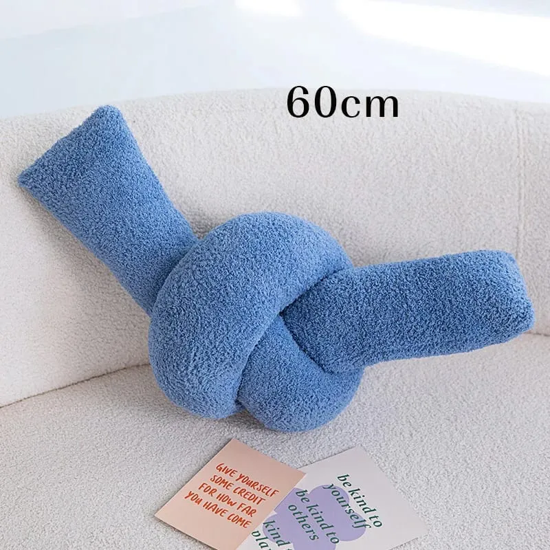 60-95CM Creative Iron Chain & Knot Pillow Stuffed Soft Sofa Cushion Nordic Style Home Plush Decoration Irregular Shaped Plush