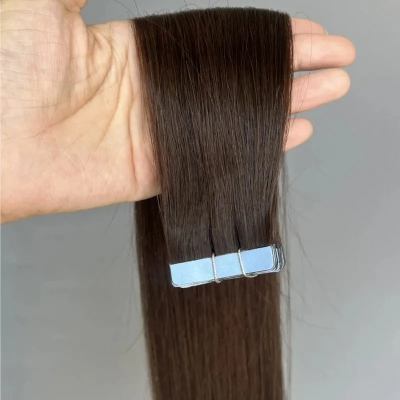 Remy Tape in Hair Extension Real Human Hair Ombre Brown Blonde Black Thick &Silky 20/40/60pcs No Frizzy No Tangle Salon Quality