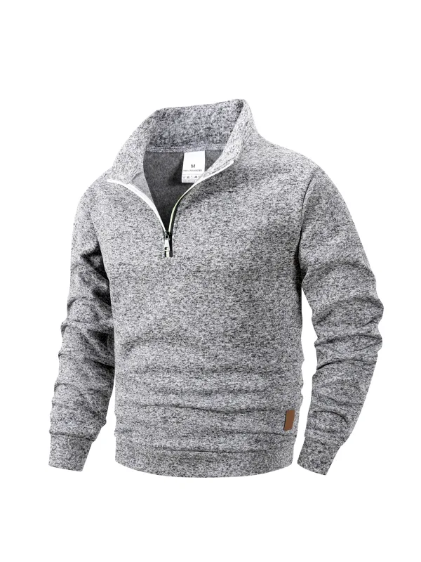 Men Sweatshirts Autumn Thicker Pullover Half Zipper Pullover Male Winter Solid Color Turtleneck Sweater Hoody Outdoor Sweatshirt
