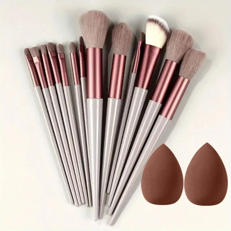 13Pcs Soft Fluffy Makeup Brushes Set for Cosmetics Foundation Blush Powder Eyeshadow Kabuki Blending with Makeup Sponge Egg — image 14