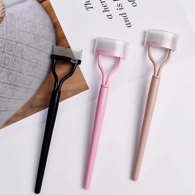 Eyelash Separator Metal Teeth Straight Eyelash Curler Beauty Makeup Stainless Eyelash Brush Comb Mascara Curl Makeup Tool — image 6