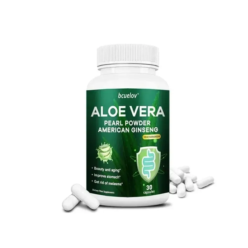 Aloe Vera Extract Capsules Helps Relieve Constipation Colon Cleansing and Detoxification and Manages Weight Metabolism