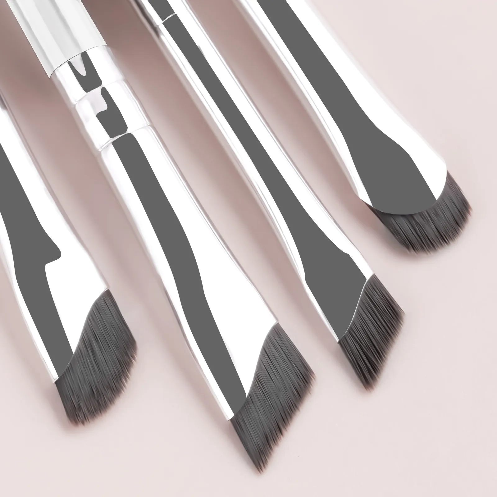4Pcs Ultra Thin Angled Eyebrow Brushes Set Fine Precise Brow Brush for Eyebrow Powder Gel Liner Eye Makeup Tools