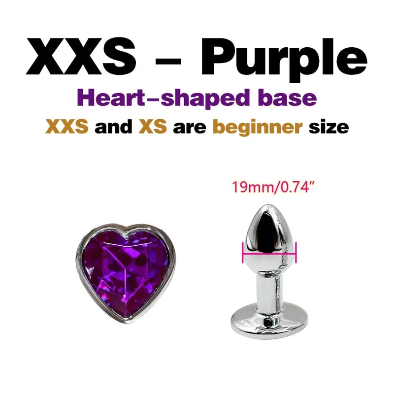 Metal Anal Plug With Gem Base Beginner To Expert 5 Size Butt Plug G-Point Massage Dildos Female/Male Couples Adult Sex Toys