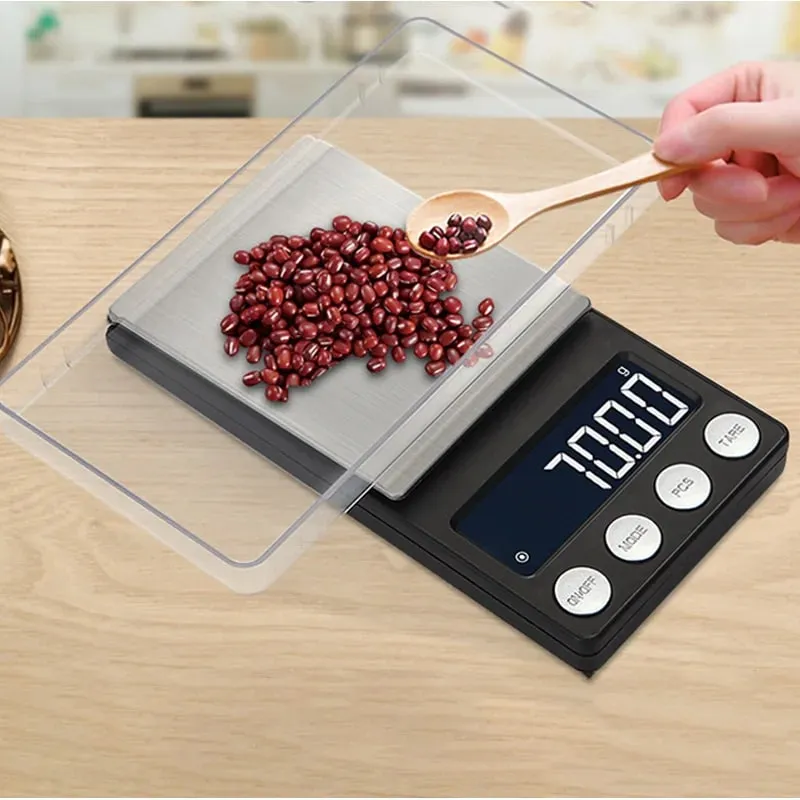 Digital Pocket Mini Scale Precision 0.01g LCD Jewelry Gold Diamond Accessories Gram Balance Weight Scales For Kitchen 1000g — image 4
