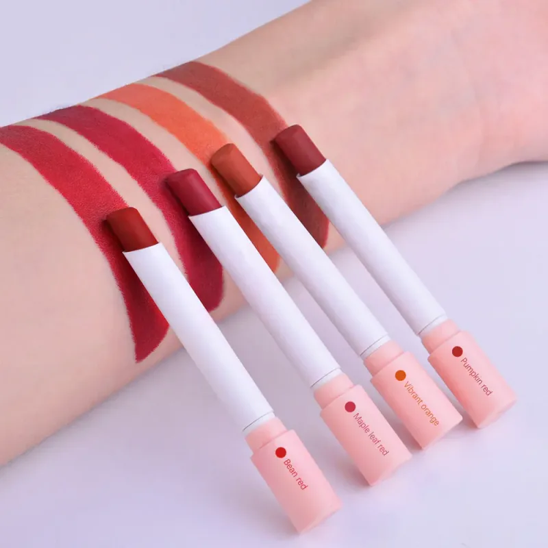 Christmas Cigarette Lipstick Set Matte Waterproof Long Lasting 4 Colors High Color Rendering Velvet Lip Makeup Christmas Gifts — image 5