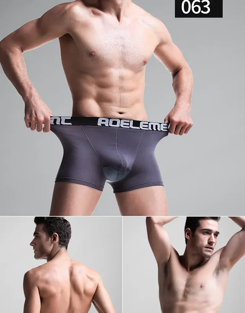 L-5XL Malaking Sukat ng Lalaki Varicocele Underwear Scrotal Testicle Support Dual Pouch Boxer Spermatic Cord Bullet Separation Underpant