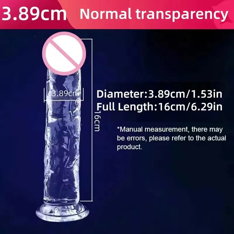 Transparent Soft Jelly Dildo Realistic Fake Dick Penis Suction Cup Dildo Realistic Sex Toys For Lesbian Women Female Masturbator