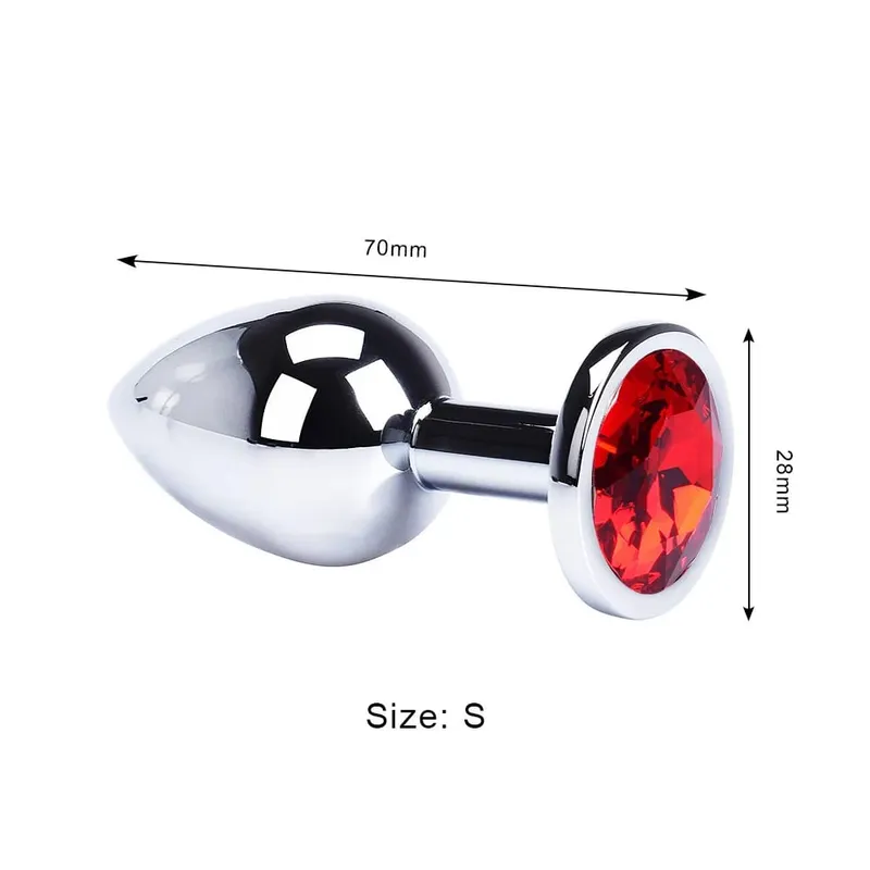 Stainless Steel Anal Plug Butt Plug With Jewelry Colorful Crystal Anus Plug Adults Sex Toys for Men Women Gay Adult Game Sex Toy