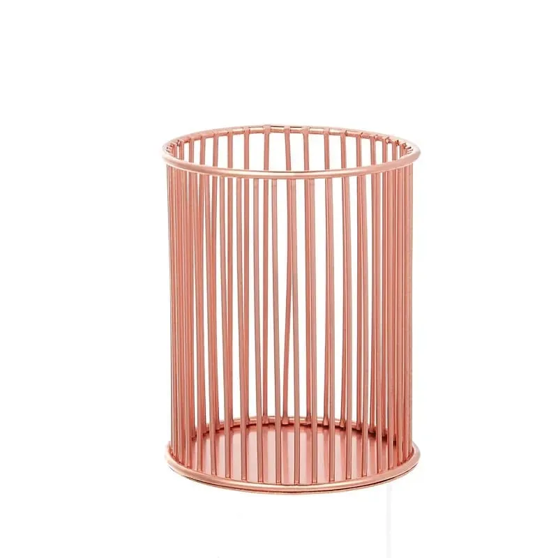 Cosmetics Makeup Brushes Storage Box Cylindrical Case Storage Lipstick Brush Pen Holder Organizer Wrought Iron Pen Storage