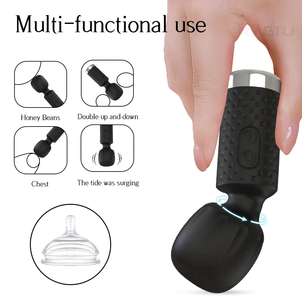 Mini AV Magic Wand Dildo Vibrator for Women Nipple Clitoris G Spot Vagina Nipple Stimulator Vibration Massager Adult Sex Toys 18
